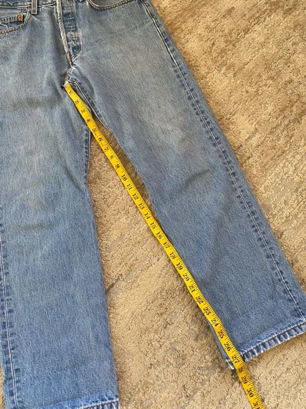 Levi’s Vintage 501s Classic Faded Blue Straight-Leg Jeans Button Fly: W31/L30